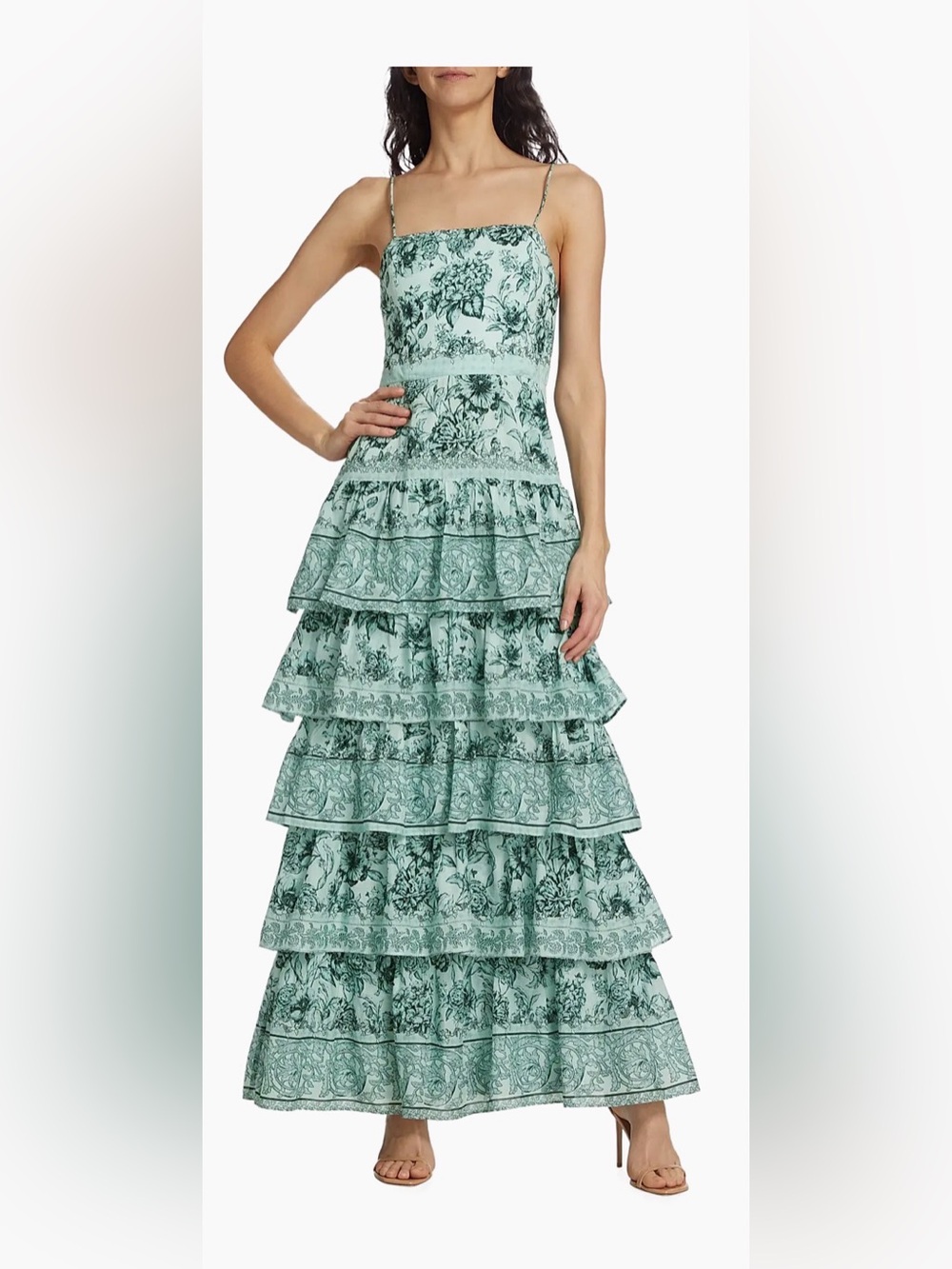 ALICE + OLIVIA Valencia Tiered Floral Maxi Dress
